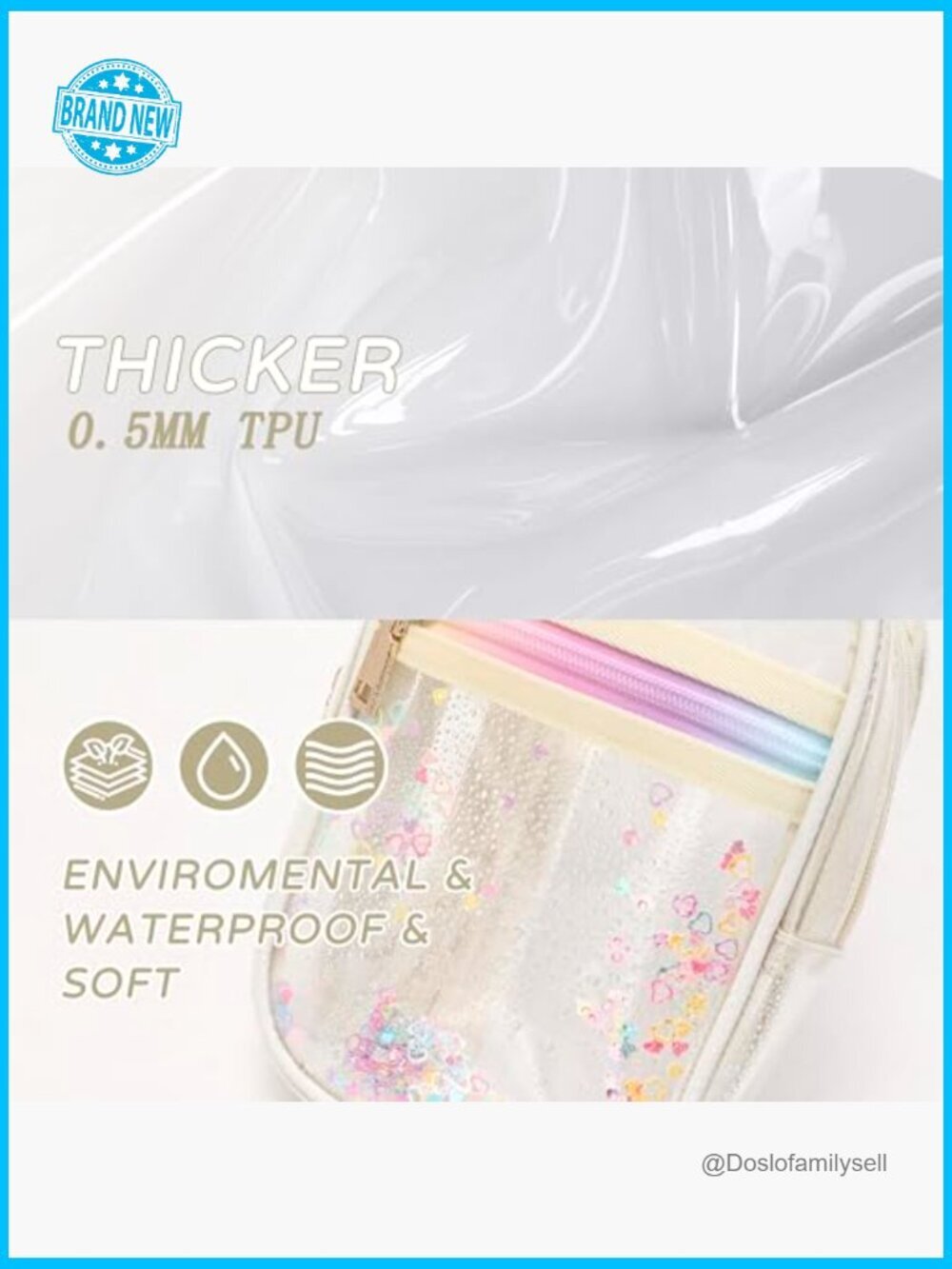 Clear Crossbody Sling Bag Stadium Approved TPU Shoulder Pack Festival Concerts - Picture 3 of 7